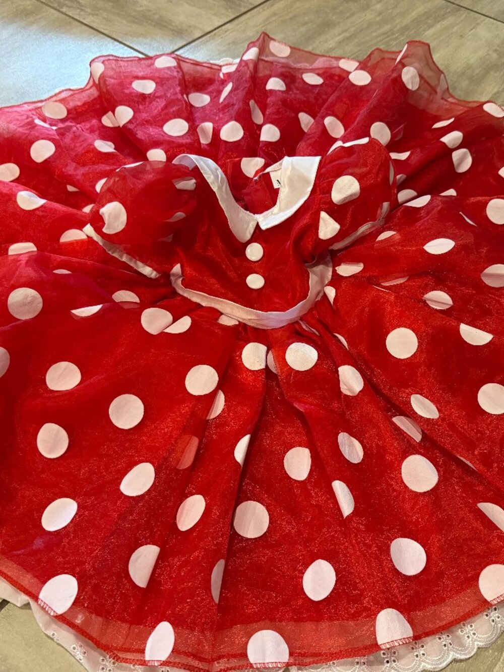 Pottery Barn Kids Disney Minnie Mouse Costume 3T Dress Gloves Shoes